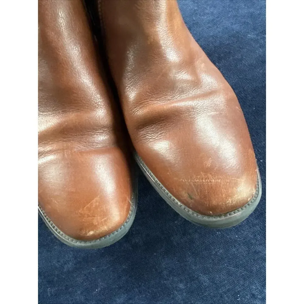 Johnston Murphy Mens 9M Brown Leather Boots Elastic Ankle SKU: 15483 Shoes